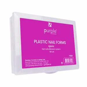 Purple Plastic Nail Forms Square Tips